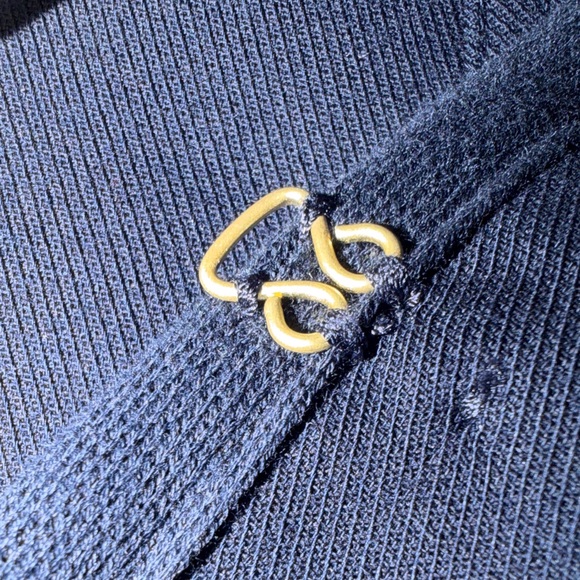 NWT Talbots Plus “Ashley” Navy Blue Twill Military Jacket with Gold Accents - Picture 14 of 14